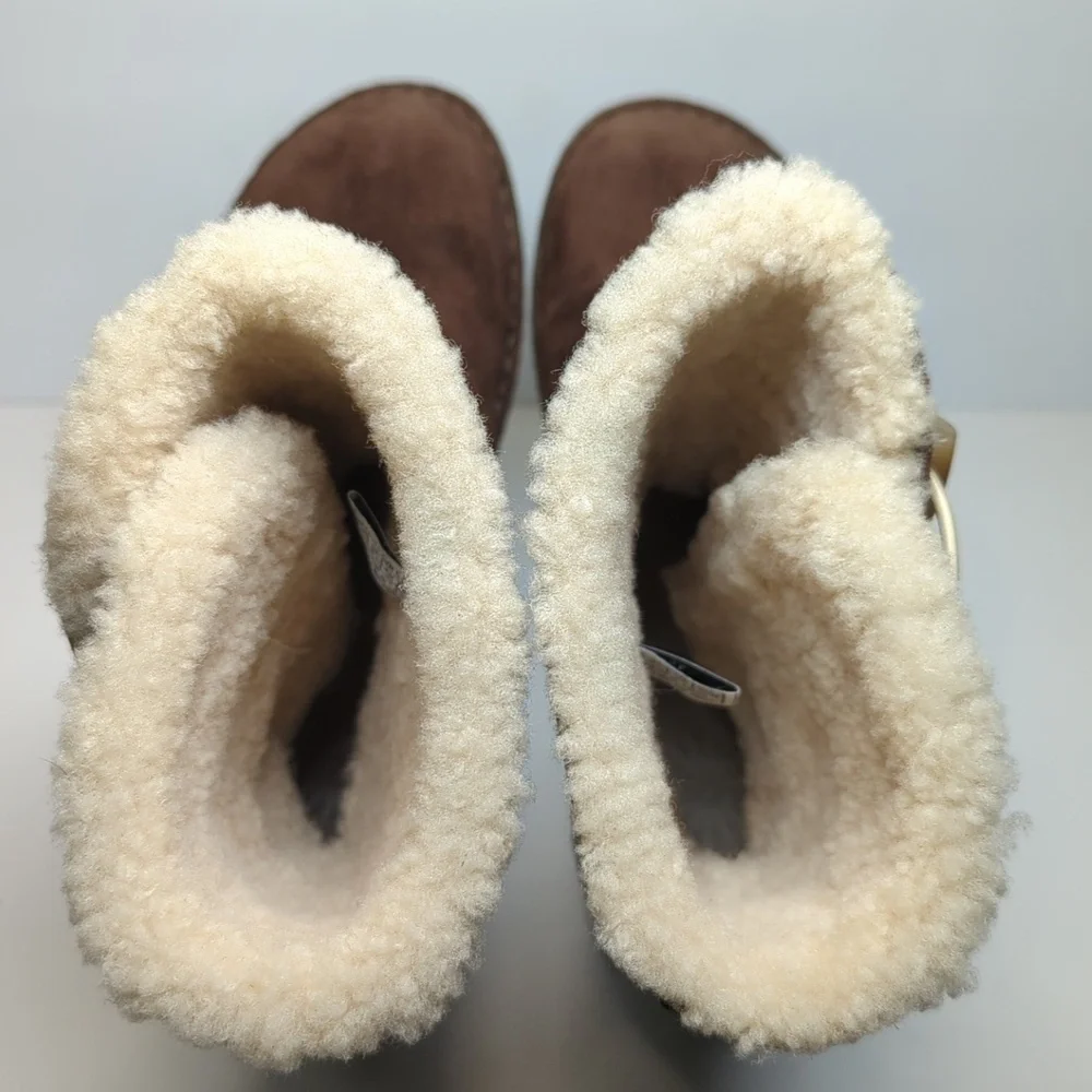 UGG Australia Kona Brown sheepskin winter boots womans size 6 EU 37